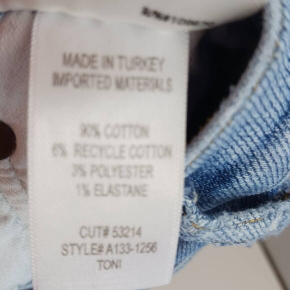 AGOLDE SZ 28 Toni Mid Rise Straight Color Precipice - Picture 7 of 7